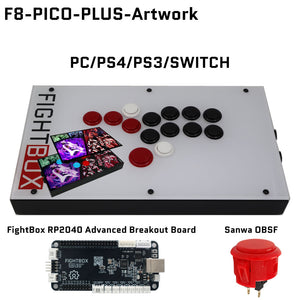 FightBox F8 All Button Leverless Arcade Game Controller for PC/PS