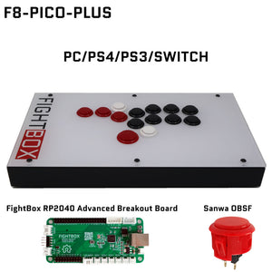 FightBox F-PICO-PLUS All Button Leverless Arcade Game Controller for PC/PS/SWITCH