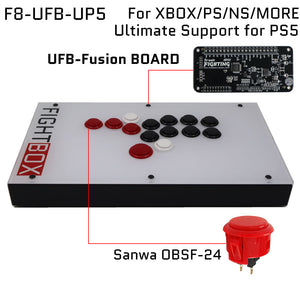 FightBox F8 All Button Leverless Arcade Game Controller for PC/PS/XBOX/SWITCH