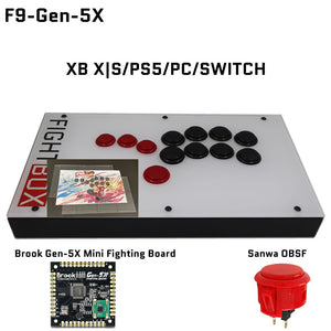 FightBox F-GEN-5X All Button Leverless Arcade Game Controller for Xbox Series X|S/PS5/Switch/PC
