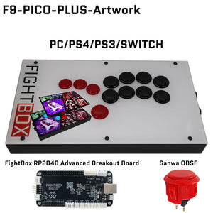 FightBox F9 All Button Leverless Arcade Game Controller for PC/PS