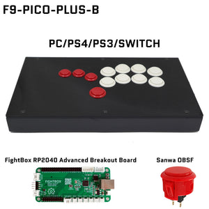 FightBox F-PICO-PLUS All Button Leverless Arcade Game Controller for PC/PS/SWITCH