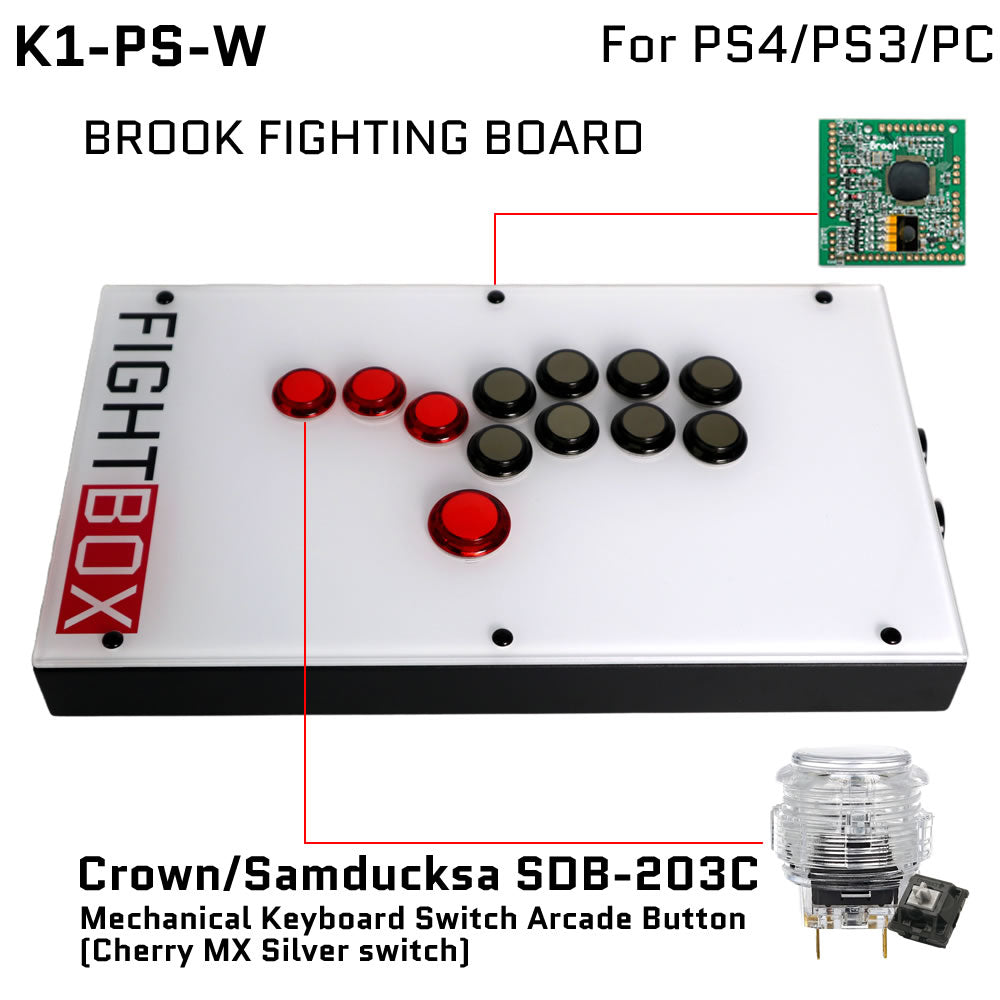 FightBox K1 All Button Leverless Arcade Game Controller for PC/PS/XBOX/SWITCH