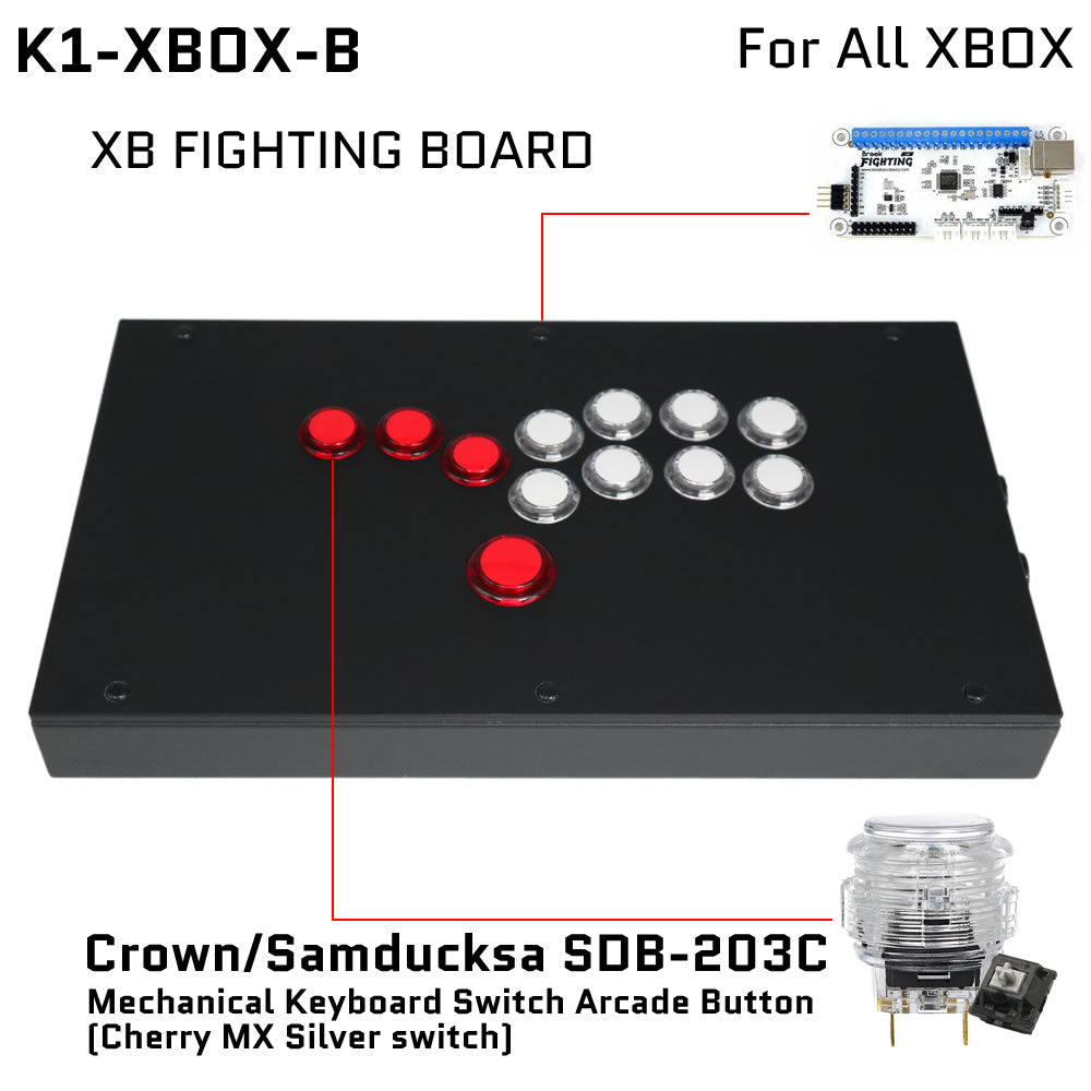 FightBox K1 All Button Leverless Arcade Game Controller for PC/PS/XBOX/SWITCH