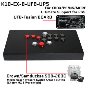 FightBox K10-EX All Button Leverless Arcade Game Controller for PC/PS/XBOX/SWITCH
