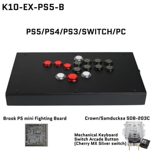 FightBox K10-EX All Button Leverless Arcade Game Controller