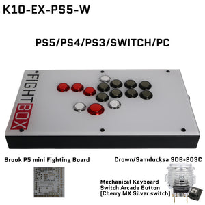 FightBox K10-EX All Button Leverless Arcade Game Controller