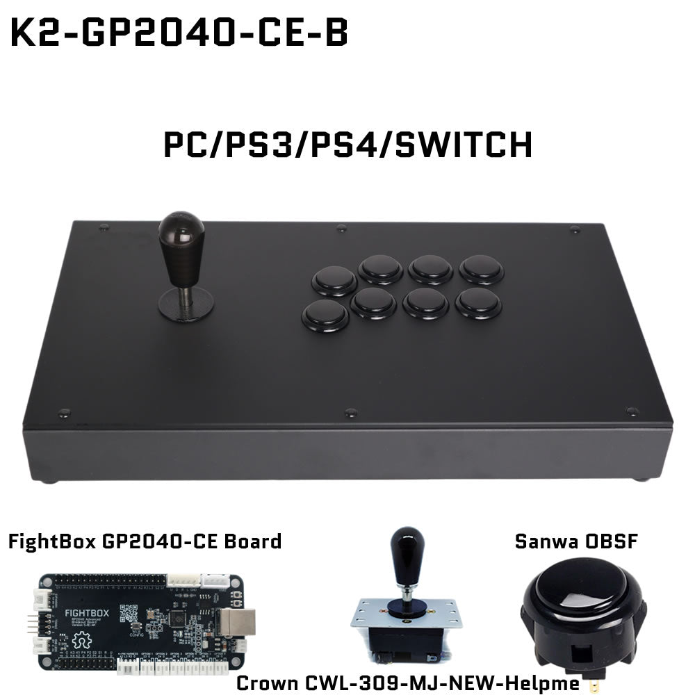 FightBox K2 Korean Lever Arcade Joystick Game Controller for PC/PS