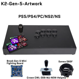 FightBox K2 Korean Lever Arcade Joystick Game Controller for PC/PS