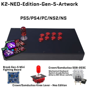 FightBox K2-NEO-Edition Korean Knee Lever Arcade Joystick Game