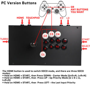 FightBox M8-CrossUP Arcade Joystick Game Controller for PC/PS/SWITCH