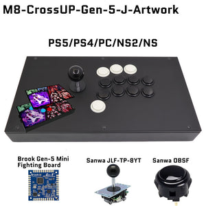 FightBox M8-CrossUP Arcade Joystick Game Controller for PC/PS/XBOX