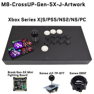 FIGHTBOX-M8-CrossUP-12ボタン【アケコン】 FightBox M8-CrossUP Arcade Joystick Game Controller for PC/PS/XBOX