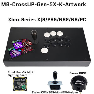 FightBox M8-CrossUP Arcade Joystick Game Controller for PC/PS/XBOX