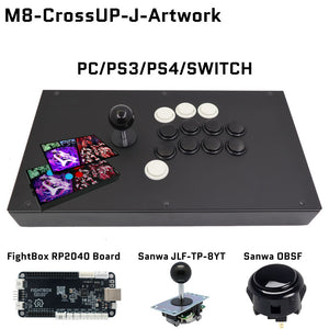 【ほぼ未使用】FIGHTBOX-M8-CrossUP-12ボタン【アケコン】 FightBox M8-CrossUP Arcade Joystick Game Controller for PC