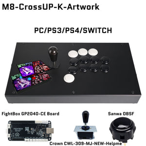 FightBox M8-CrossUP Arcade Joystick Game Controller for PC/PS/XBOX