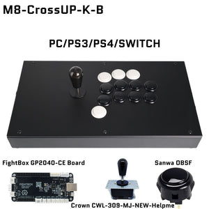 FightBox M8-CrossUP Arcade Joystick Game Controller for PC/PS/XBOX