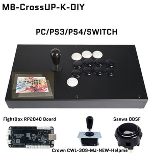FightBox M8-CrossUP Arcade Joystick Game Controller for PC/PS/XBOX