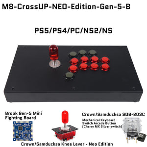 FightBox M8-CrossUP-NEO-Edition Korean Knee Lever Arcade Joystick