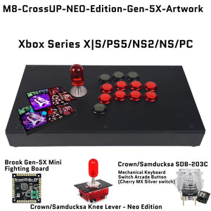 FightBox M8-CrossUP-NEO-Edition Korean Knee Lever Arcade Joystick