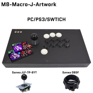 FightBox M8-Macro Arcade Joystick Game Controller with Macro Recording Function For PC/PS3/SWITCH