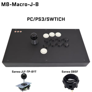 FightBox M8-Macro Arcade Joystick Game Controller with Macro Recording Function For PC/PS3/SWITCH