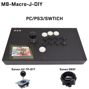 FightBox M8-Macro Arcade Joystick Game Controller with Macro Recording Function For PC/PS3/SWITCH