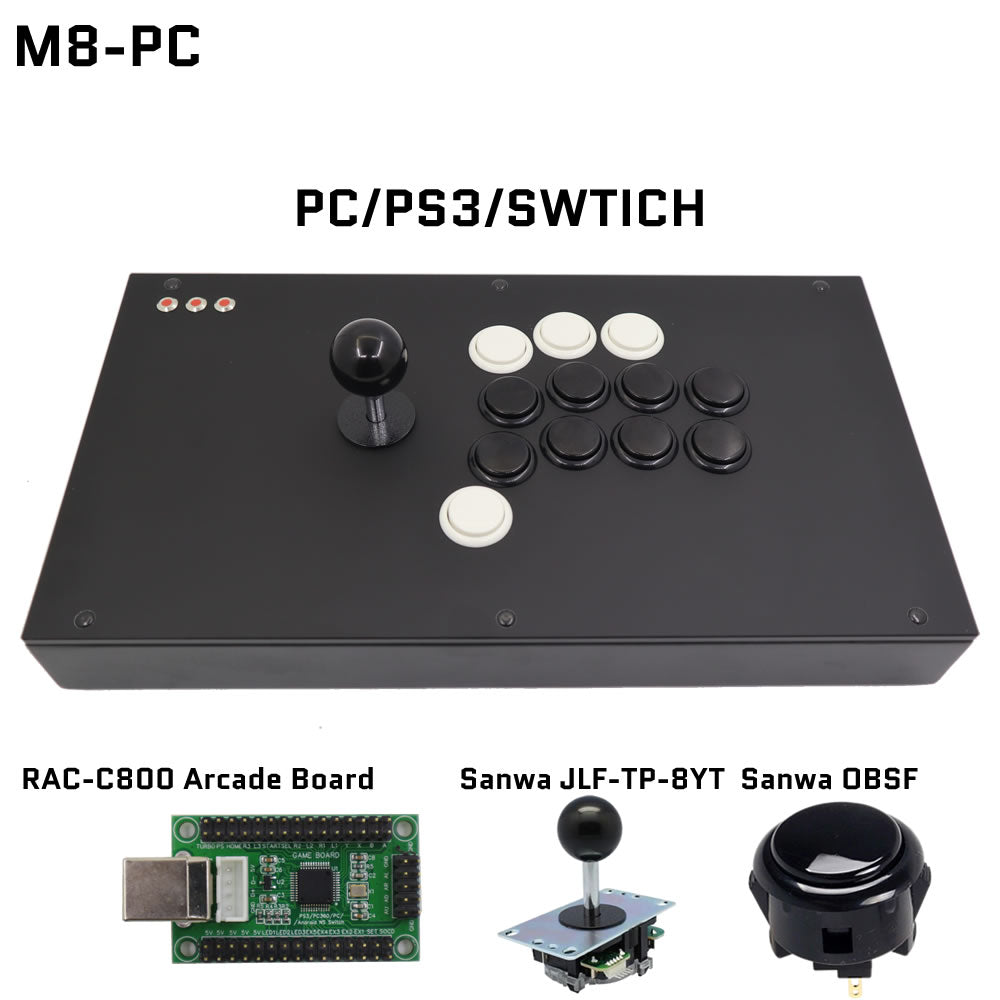 FIGHTBOX アーケードコントローラー FightBox F8 All Button Leverless Arcade Game Controller