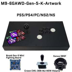 FightBox M9-6GAWD Arcade Joystick FightStick Game Controller for