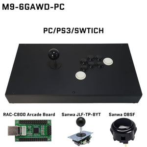 FightBox M9-6GAWD Arcade Joystick FightStick Game Controller for PC/PS/XBOX/SWITCH