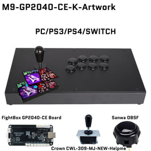 PC用ゲームコントローラー・コンバーター FIGHTBOX M9 R3L3 PC Black M9-PC FightBox M9 Arcade Game Controller for PC/PS/XBOX/SWITCH