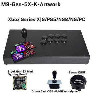 FightBox M9 Arcade Joystick FightStick Game Controller for PC/PS/XBOX/SWITCH