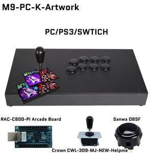 FightBox M9 Arcade Joystick FightStick Game Controller for PC/PS/XBOX/SWITCH