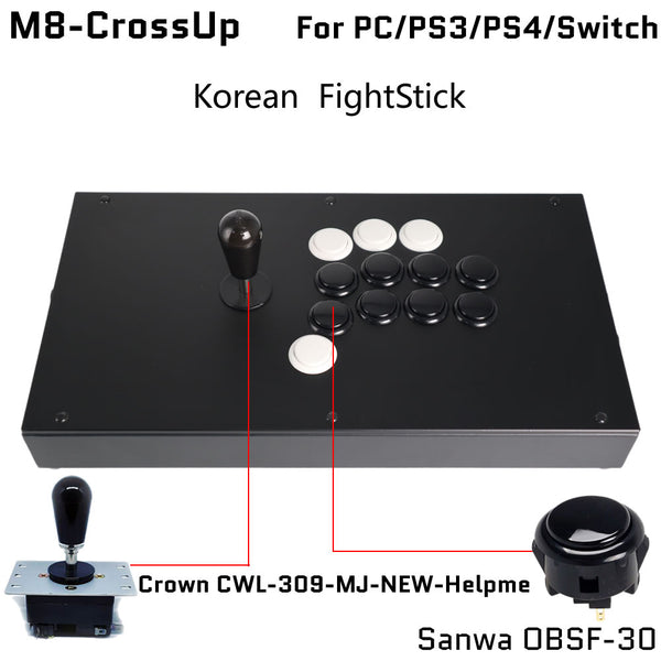 FightBox M8-CrossUP Arcade Joystick Game Controller for PC/PS/SWITCH –  FightBoxArcade