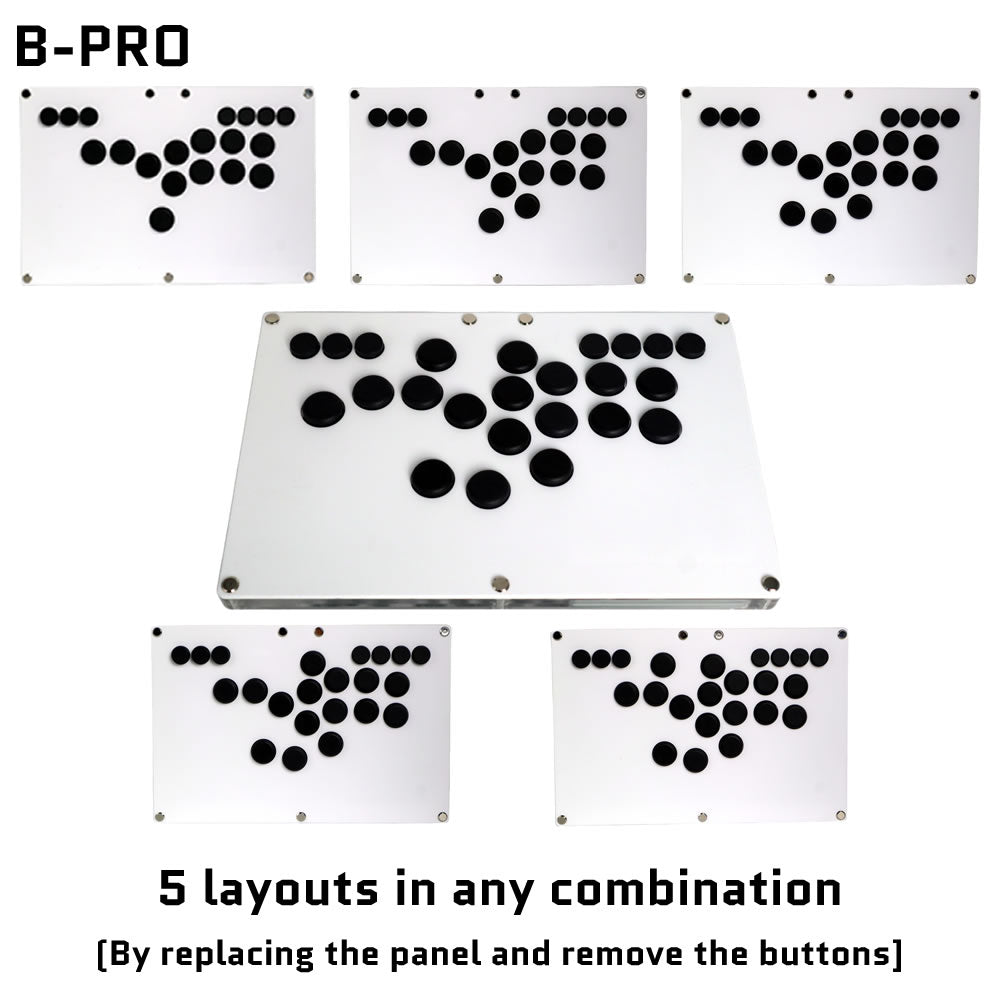 FightBox B-PRO All Button Leverless Arcade Game Controller for PC/PS/SWITCH