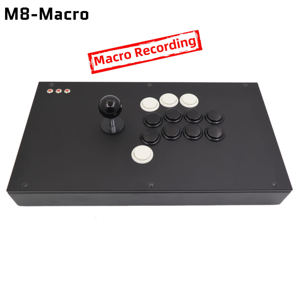 FightBox M8-Macro Arcade Joystick Game Controller with Macro Recording Function For PC/PS3/SWITCH