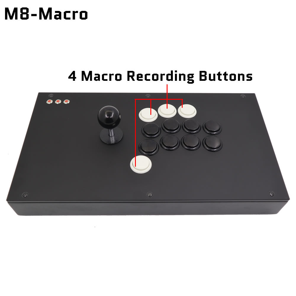 FightBox M8-Macro Arcade Joystick Game Controller with Macro Recording Function For PC/PS3/SWITCH