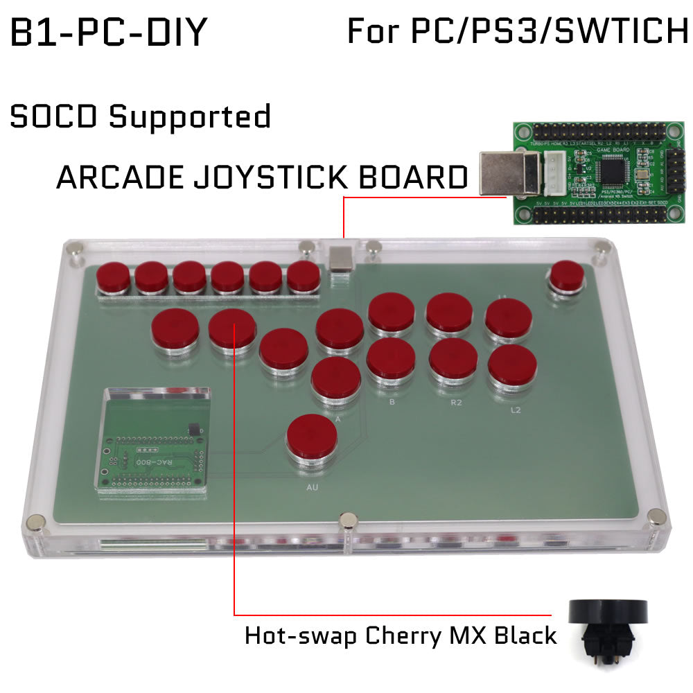 FightBox B1-DIY All Button Leverless Arcade Game Controller