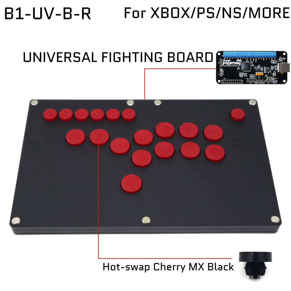 FightBox B1-B All Button Leverless Arcade Game Controller for PC
