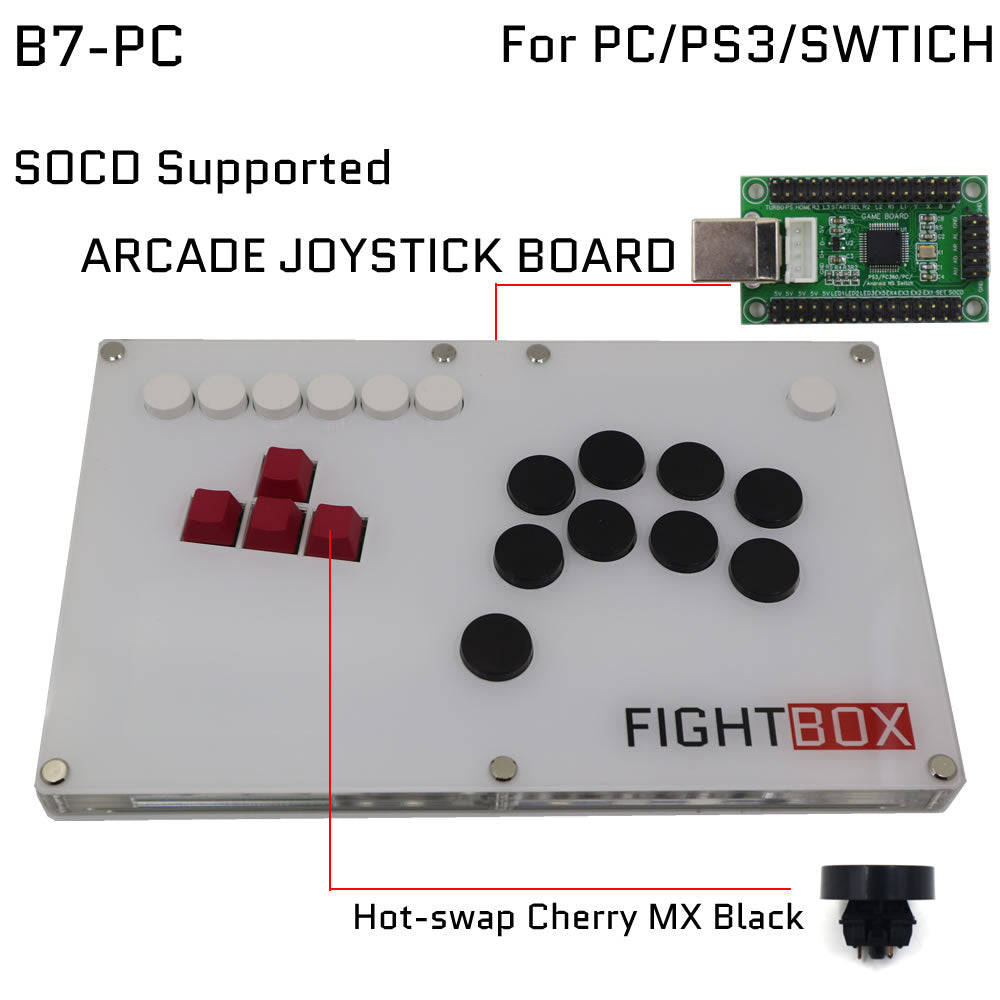 FightBox B7 Keyboard Button Leverless Arcade Fight Stick