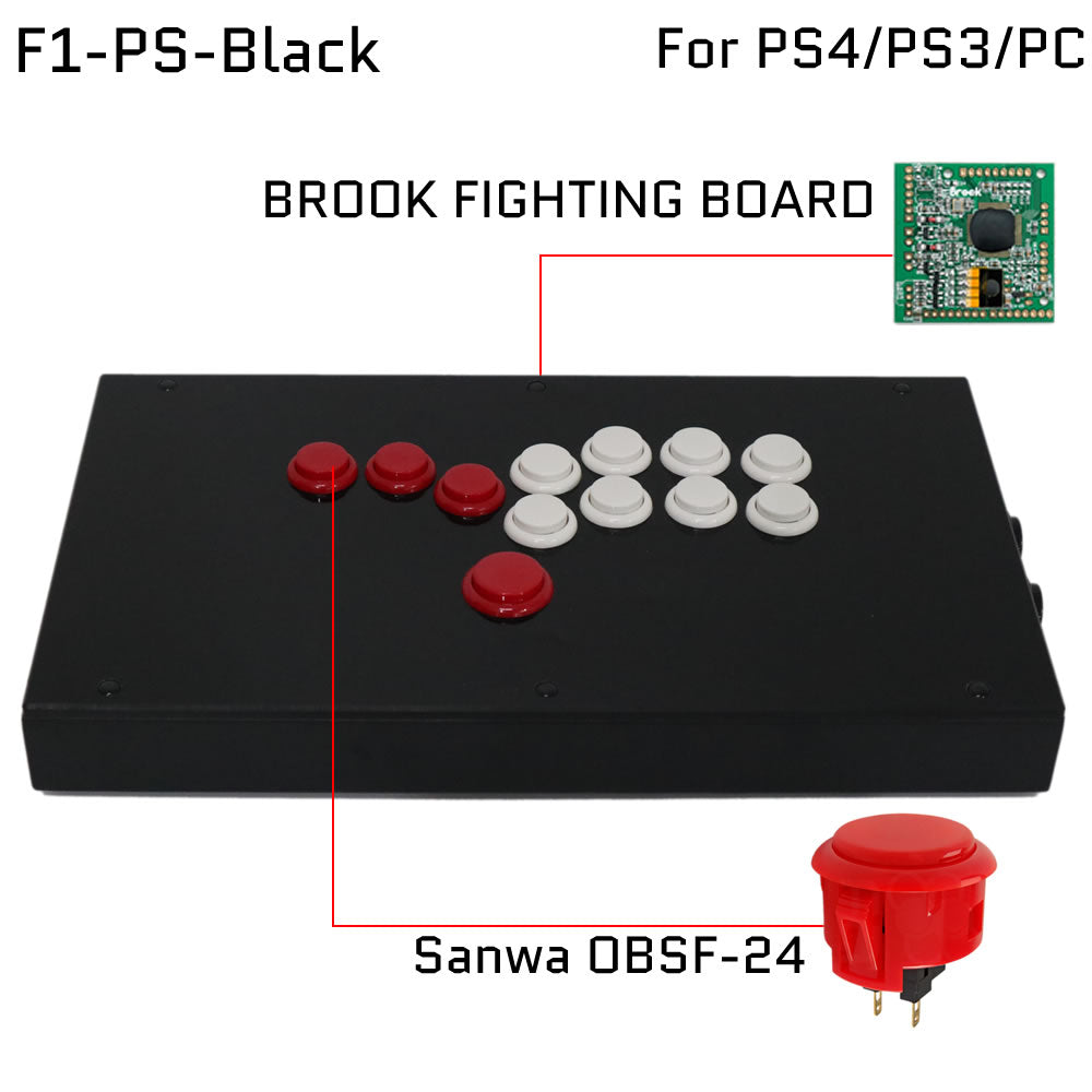FightBox F1 All Button Leverless Arcade Game Controller for PC/PS/XBOX/SWITCH
