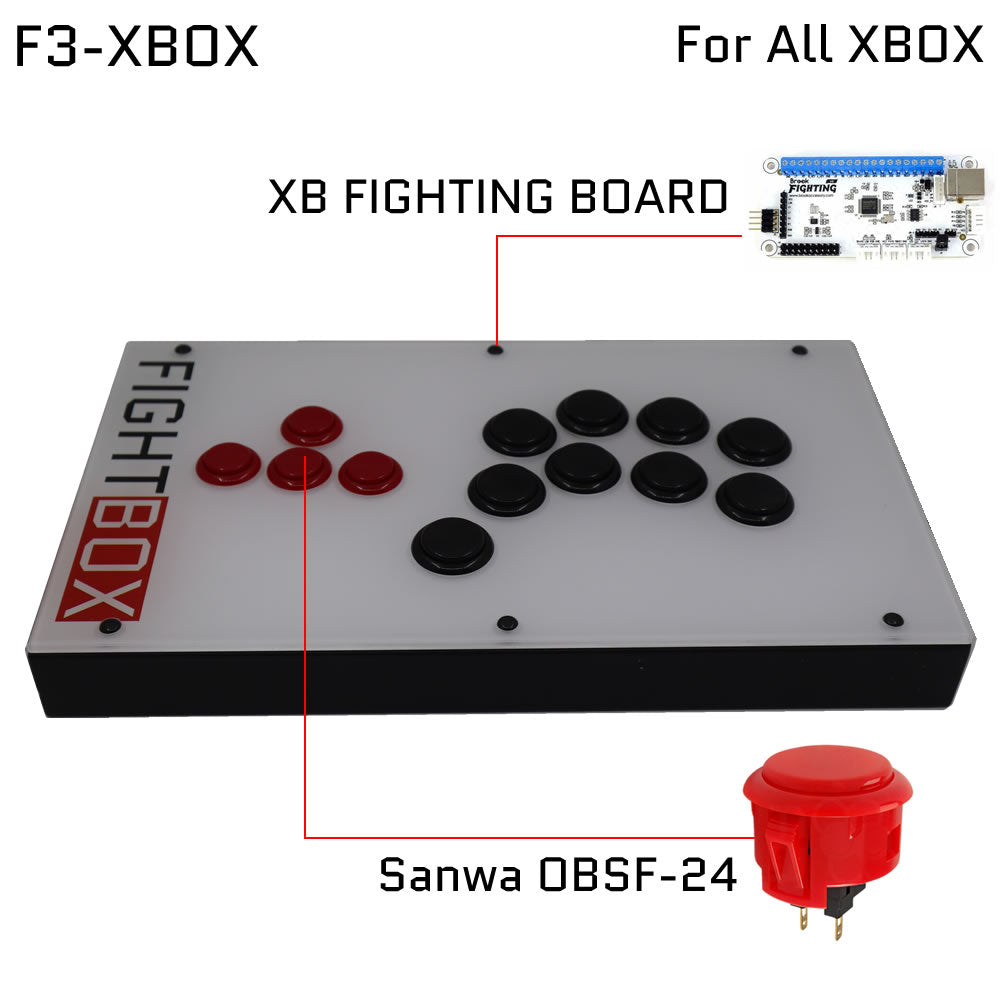 All Button Fighting Controller FightBox F3 All Button Leverless Arcade Game Controller for PC/PS/XBOX ...