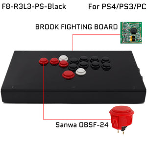FightBox F8-R3L3 All Button Leverless Arcade Game Controller for PC/PS3/SWITCH