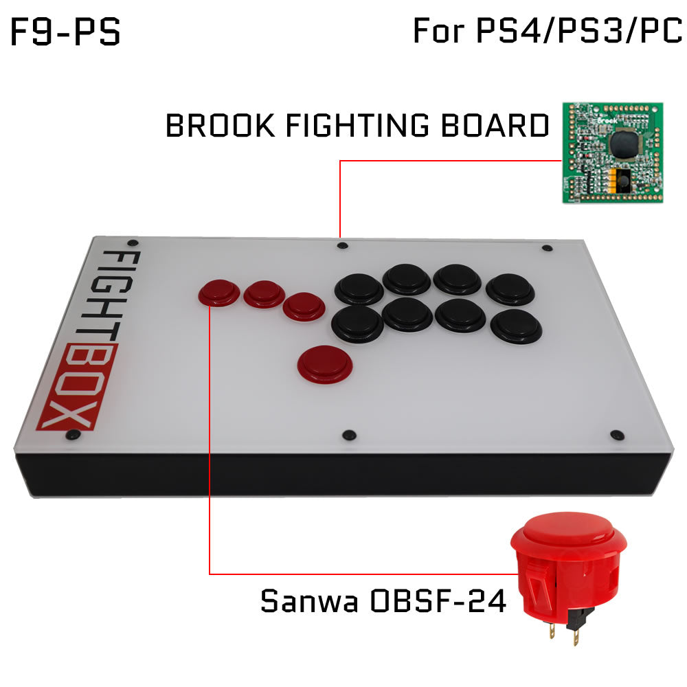 FightBox F9 All Button Leverless Arcade Game Controller for PC/PS/XBOX/SWITCH